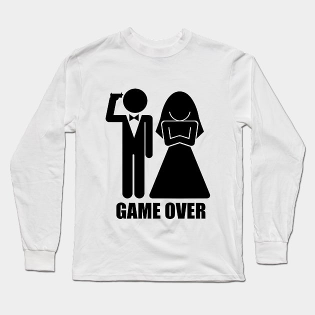 GAME OVER Long Sleeve T-Shirt by LAZYJStudios